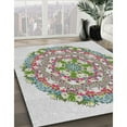 thumbnail image 2 of Ahgly Company Indoor Rectangle Patterned White Gold Novelty Area Rugs, 2' x 5', 2 of 6