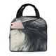 thumbnail image 1 of Easygdp Red Black Ink Style Bald Eagle Bolsa Térmica Premium - Tela Oxford Impermeable, Gran Capacidad, Bolsillo Frontal, Unisex para Trabajo, Escuela, Actividades al Aire Libre y Picnics, 1 of 8