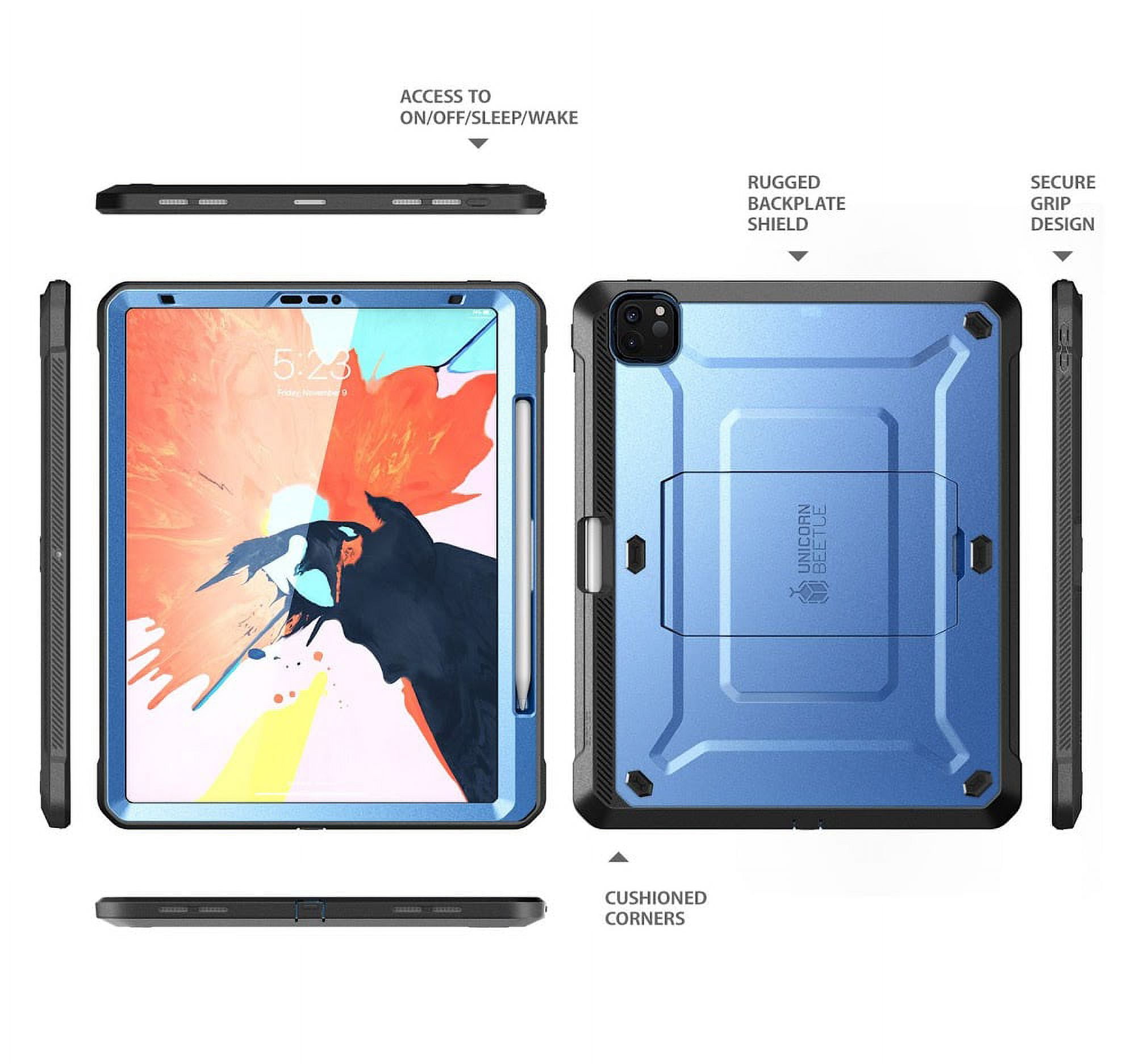 SUPCASE UB Pro Series Case for iPad Pro 11 2020, Support Apple Pencil Charging with Built-in Screen Protector Full-Body Rugged Kickstand Protective Case for iPad Pro 11 inch 2020 Release (Tilt)