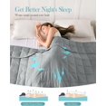 thumbnail image 3 of Cooling Weighted Blanket 12lb ‎5.47kg Queen Size - Grey, 3 of 6