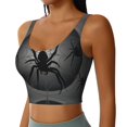 thumbnail image 2 of Honeii Black Spiders patten Workout Crop Tank Top for Women Yoga Tank Tops Athletic Sports Shirts Exercise Undershirts,Sports Bra,Sports vest-X-Large, 2 of 8