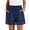 Navy, variant on Alkepwun Womens Athletic Shorts 100% Cotton Solid Plus Size Lace Trim Elastic High Waisted Shorts Summer Casual Loose Vacation Beach Lounge Bohe Shorts