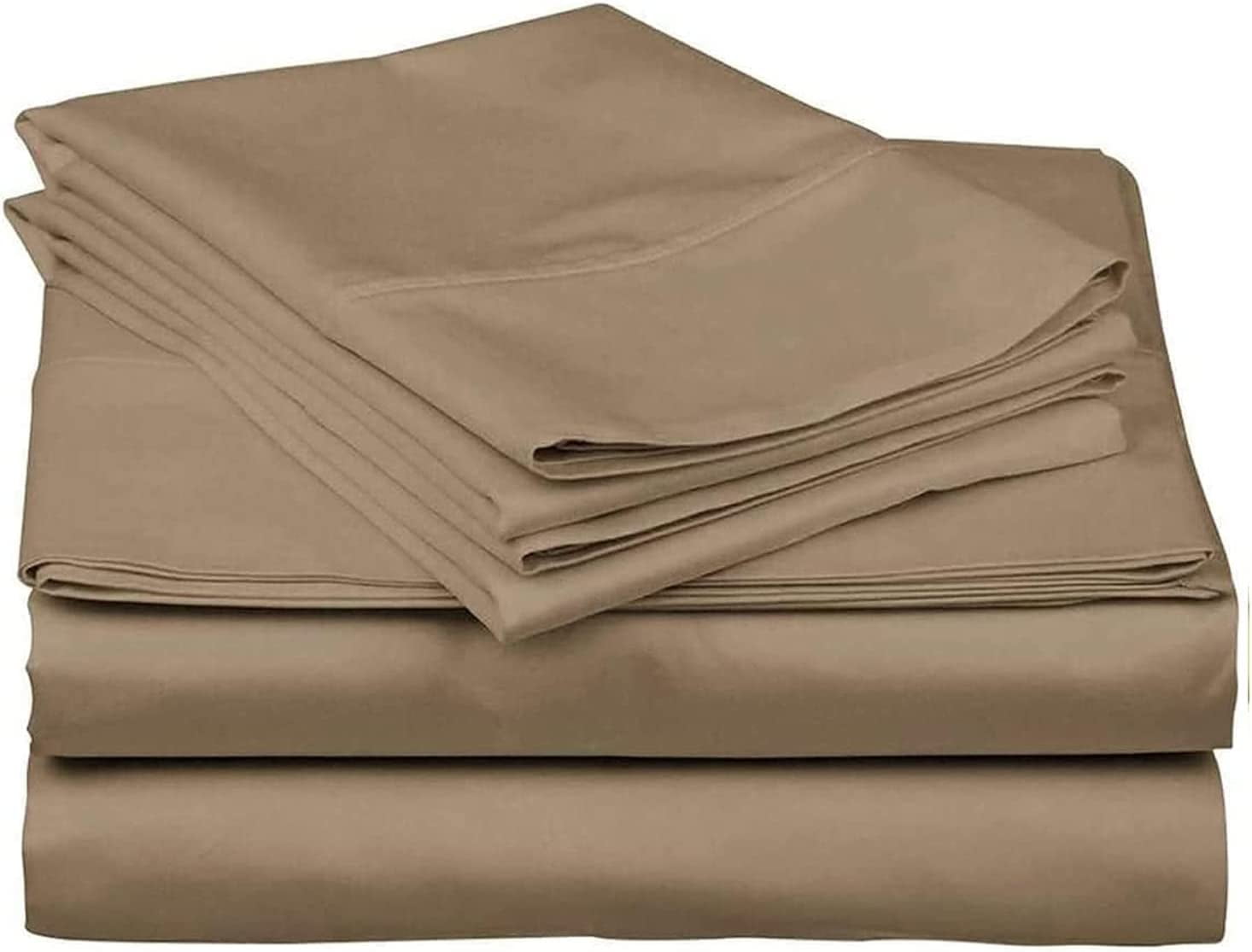Fitted Sheet+2 Pillow Case Deep Pocket Egyptian Cotton Solid Color Olympic Queen 