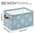 thumbnail image 4 of Yayeee 2 Pack Canvas Storage Basket with Handles for Shelves Fabric Bins Closet Organizer, Gray Snowflake, 4 of 8