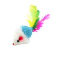 thumbnail image 1 of Cat Colorful Feather Tail Mouse Toy, Realistic Plush Pet Simulation, Interactive Fun for Kitties, 1 of 8