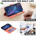 thumbnail image 6 of Case for iPhone 18 Pro Max, Rhombus Pattern Flip Wallet Leather Case, Card Holder Magnetic Closure Shockproof Kickstand Protective Cover,Brown,For iPhone 18 Pro Max, 6 of 9