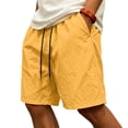 thumbnail image 2 of Resicozy Mens Athletic Shorts Quick Dry Elastic Waist Gym Workout Lightweight Stretch Shorts with Pockets Saffron M, 2 of 6