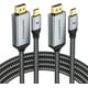 thumbnail image 1 of Cable HDMI Warky 4K 60 Hz USB C a HDMI 2.0 1,8 m, paquete de 2, 1 of 8