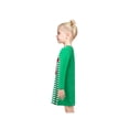 thumbnail image 4 of Girls Dress Green Shirt Santa Asymmetrical Striped Piano Christmas Casual 6 Years, 4 of 6