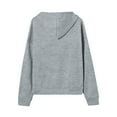 thumbnail image 4 of Inglocry Hoodies for Women Long Sleeve Zip Up Fashion Sweatshirts Casual Solid Oversized Fall Lightweight Hooded Jackets Light Gray XL, 4 of 5