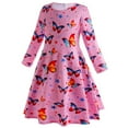thumbnail image 4 of Girls Dresses Long Sleeve Casual Printed Dancing Princess Dress Party Swing Dresses for Kids 2-10 Years, 4 of 4