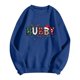 thumbnail image 3 of MHFRRA Sudadera Holgada de Manga Larga con Cuello Redondo y Estampado Informal para Hombre y Mujer Azul, 3 of 3