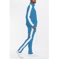 thumbnail image 2 of Men's Adult Matching 2 Pieces Track Suit Zippered Jacket and Track Pant, Side Stripe, Regular Slim Fit, 2 of 5