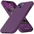 thumbnail image 1 of KTELE Compatible with iPhone 13 Case 6.1 inch Premium Liquid Silicone [Soft Microfiber Lining Anti-Scratch ] Gel Rubber Full-Body Bumper Protection Camera Protect Case for Women Girl - Grape, 1 of 7
