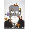 thumbnail image 3 of Seymour Chwast 14x18 Black Modern Framed Museum Art Print Titled - Sigmund Freud Had it (1970), 3 of 5
