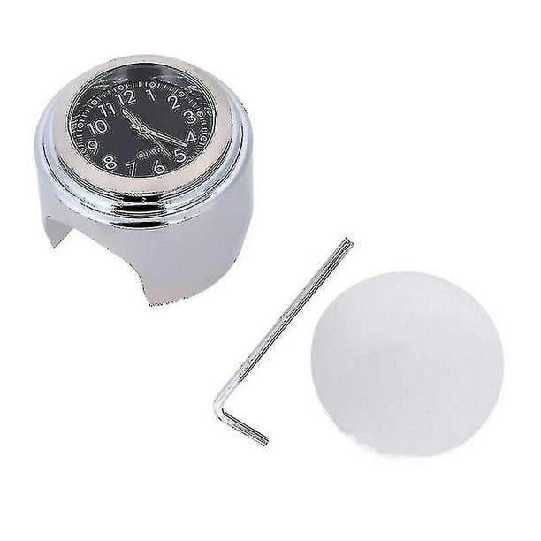 Horario del manillar de la motocicleta Reloj de cuarzo luminoso impermeable Caja del reloj del montaje del manillar universal Reloj de la motocicleta -aya