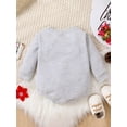 thumbnail image 3 of TSEXIEFOOFU Baby Boys Autumn Casual Romper Gray Long Sleeve O Neck Rugby Print Loose Playsuit, 3 of 9