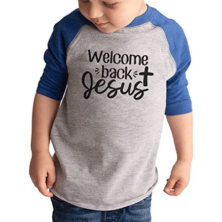 

7 ate 9 Apparel Kid s Happy Easter Shirts - Welcome Back Jesus Blue Shirt 18 Months