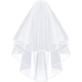 thumbnail image 1 of Short Wedding Veil 2 Layers With Comb Bridal Veil Embroidered Ribbon Vintage Cathedral Wedding Bridal Veil Ideal For Ornamental Wear Wedding Parties Banqu, 1 of 5
