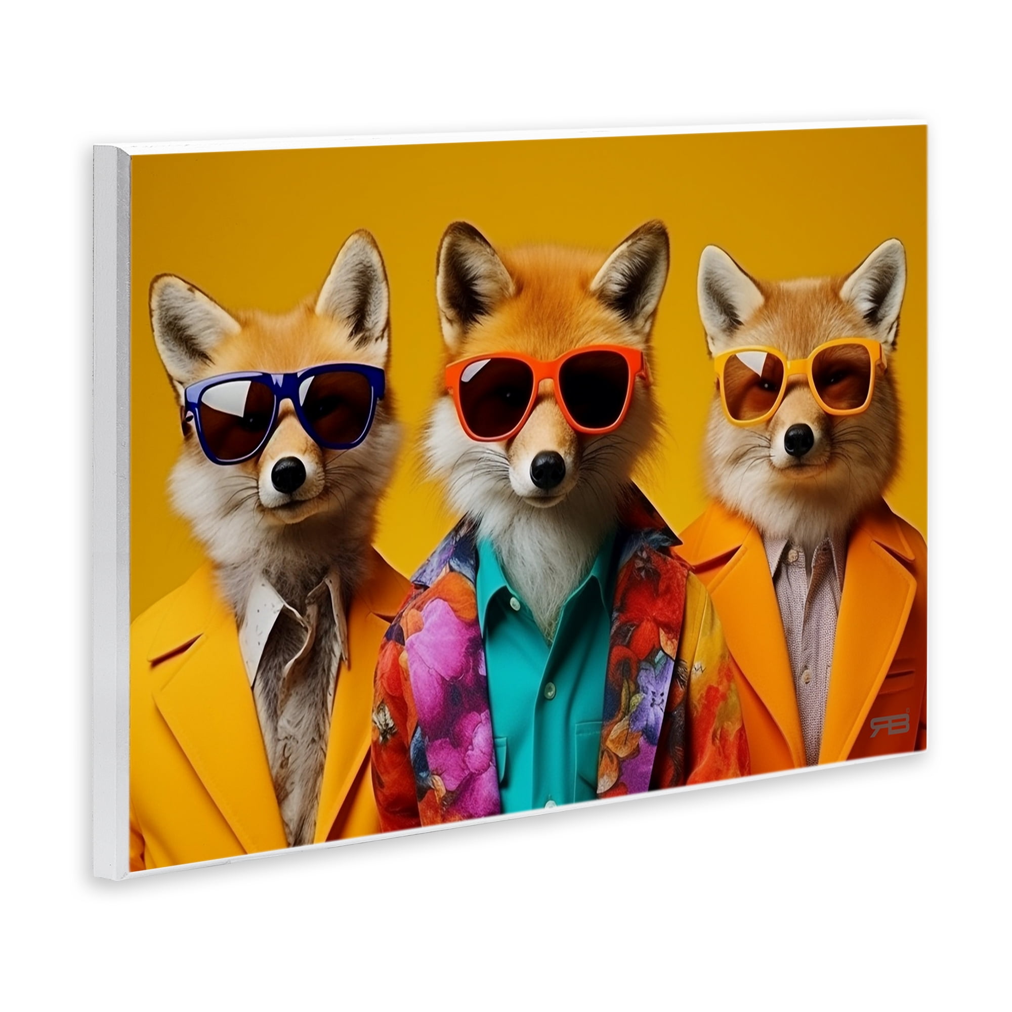 Stupell Industries Stylish Fashion Foxes Animals & Insects Painting Unframed Art Print Wall Art, 15 x 10
