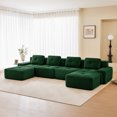 thumbnail image 2 of Modern U-Shaped Modular Sectional Sofa for Living Room, Corduroy Fabric 4-Seater Couch with Deep Seat and 2 Movable Ottomans, Tufted Design No Assembly Required, 2 of 9