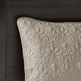 thumbnail image 4 of Queen Size Reversible Bedspread Set, Khaki Quilted Lightweight Coverlet with 2 Pillow Shams, All Season Bedding, 4 of 7