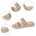 thumbnail image 7 of Slides for Women Adjustable Strappy Sandals Comfortable Thick Soft Sole Slip on Beach Shoes Open Toe Summer Casual Slippers Khaki Size 9.5, 7 of 7
