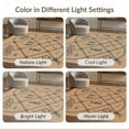 thumbnail image 7 of ODIKA 4'x6' Tan Nautical Catch Todays Black Washable Area Rug Intricate Marine Life Motifs With Rope Design Ornamental Pet Friendly, Non-Shedding for Bedroom, Reading Nook, 7 of 7