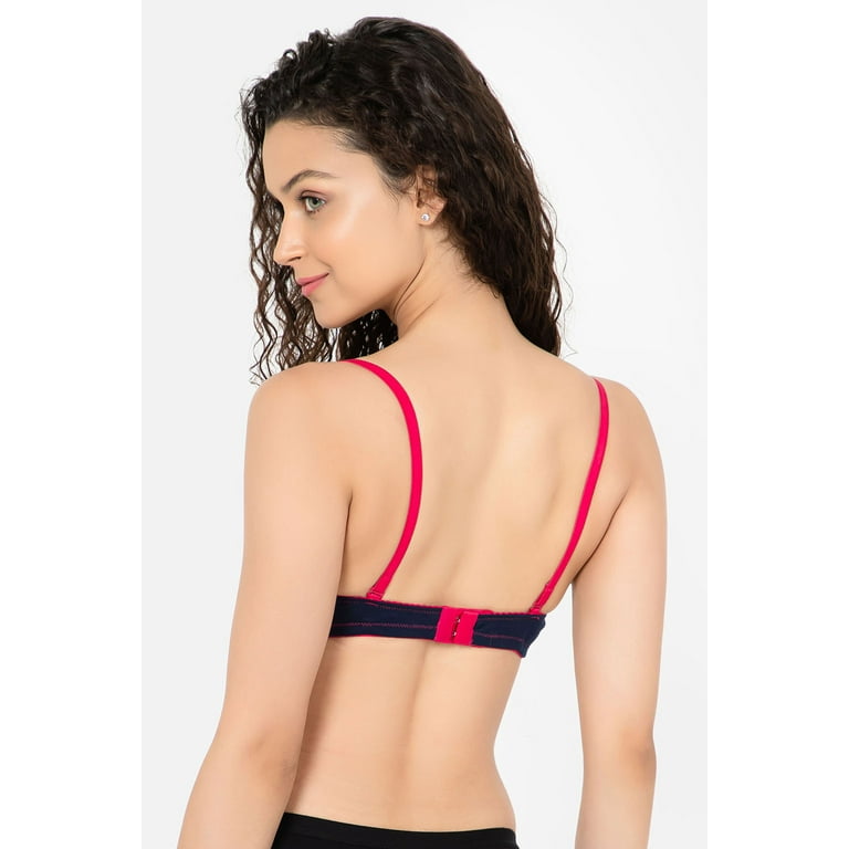 Buy Clovia Level 1 Push-Up Non-Wired Full Cup Multiway T-shirt Bra in Blue  - Cotton Rich online