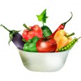 thumbnail image 3 of Pegatinas de pared autoadhesivas con forma de cesta de frutas de color pastoral Three Ratels CO39 para decoración de cocina y frigorífico, 3 of 5