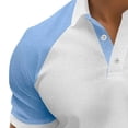 thumbnail image 5 of JOANKDMI Golf Shirts for Men Short Sleeve Contrast Raglan Sleeve Color Block Athletic Tees Moisture Wicking Casual Button Tops Breathable Tennis Pullover S-5XL, 5 of 5