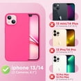 thumbnail image 2 of JJEAN-Magnetic for iPhone 13 Case & iPhone 14 Case, Compatible with MagSafe, [Soft Anti-Scratch Microfiber Lining], Slim Liquid Silicone Shockproof Protective Phone Case 6.1 inch, Hot Pink, 2 of 4