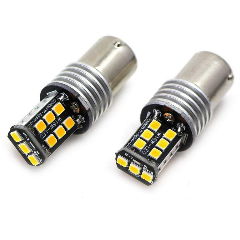 iJDMTOY Amber Yellow 54-SMD 7507 PY21W Canbus LED Replacement Bulbs  Compatible With BMW 1 2 3 4 Series X1 X3 X4 X5 Front Turn Signal Lights