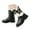 Black, variant on CAICJ98 Little Girls Snow Boots Fashion Warm Lined Princess Shoes Lightweight Mid Calf Winter Boots for Girls (Little Kid/Big Kid),10