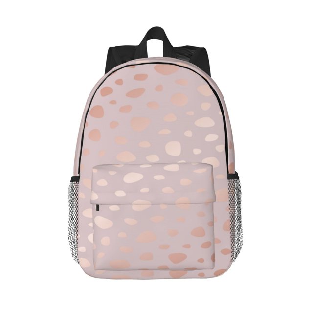 Easygdp Rose Gold Abstract Spots 1 Mochila Ligera de 15 Pulgadas para Estudiantes, Mochila Cómoda para la Escuela y Viajes, Correas Ajustables