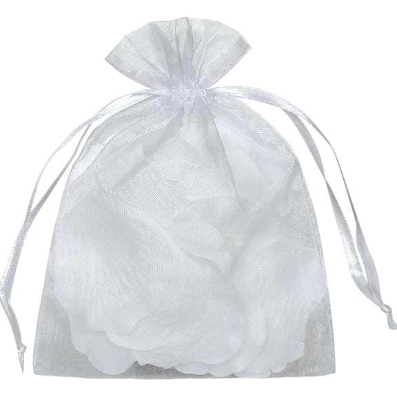 50pcs Organza Bags 6x9 Inches Drawstring Jewelry Gift Mesh Bags Fruit Protection Bags White Sheer Organza Wedding Favor Bags White 50 Count (Pack of 1)
