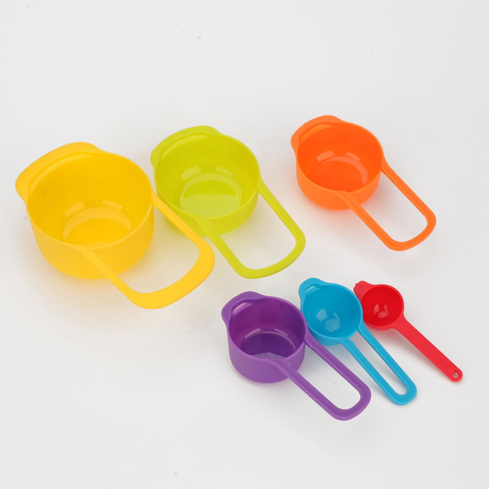 6pcs/set Professional Set of Plastic Measuring Spoons Versatile Stackable Set
