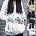 thumbnail image 5 of Womens Big Pouch Hoodie Oversized Dog Carrier Hoodie Long Sleeve Large Pocket Sweatshirt for Women Warm Fall Winter Clothes, 5 of 5
