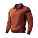 thumbnail image 1 of Ceisia Men Color Block Long Sleeve Zipper Casual Daily Outdoor Versatile Gift Fashion Athletic Top, 1 of 7