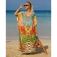thumbnail image 6 of Edolynsa Bohemian Print Kaftan Plus Size Bathing Suit Cover Up for Women Elegant Beach Dress Loose Loungewear, 6 of 9