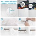 thumbnail image 4 of No Hook Shower Curtain, Boho Flowers Shower Curtains for Bathroom with See Through Top Window, Spring Abstract Watercolor Floral Leaf Waterproof & Washable Bath Curtain Extra Long 72"x84", 4 of 9
