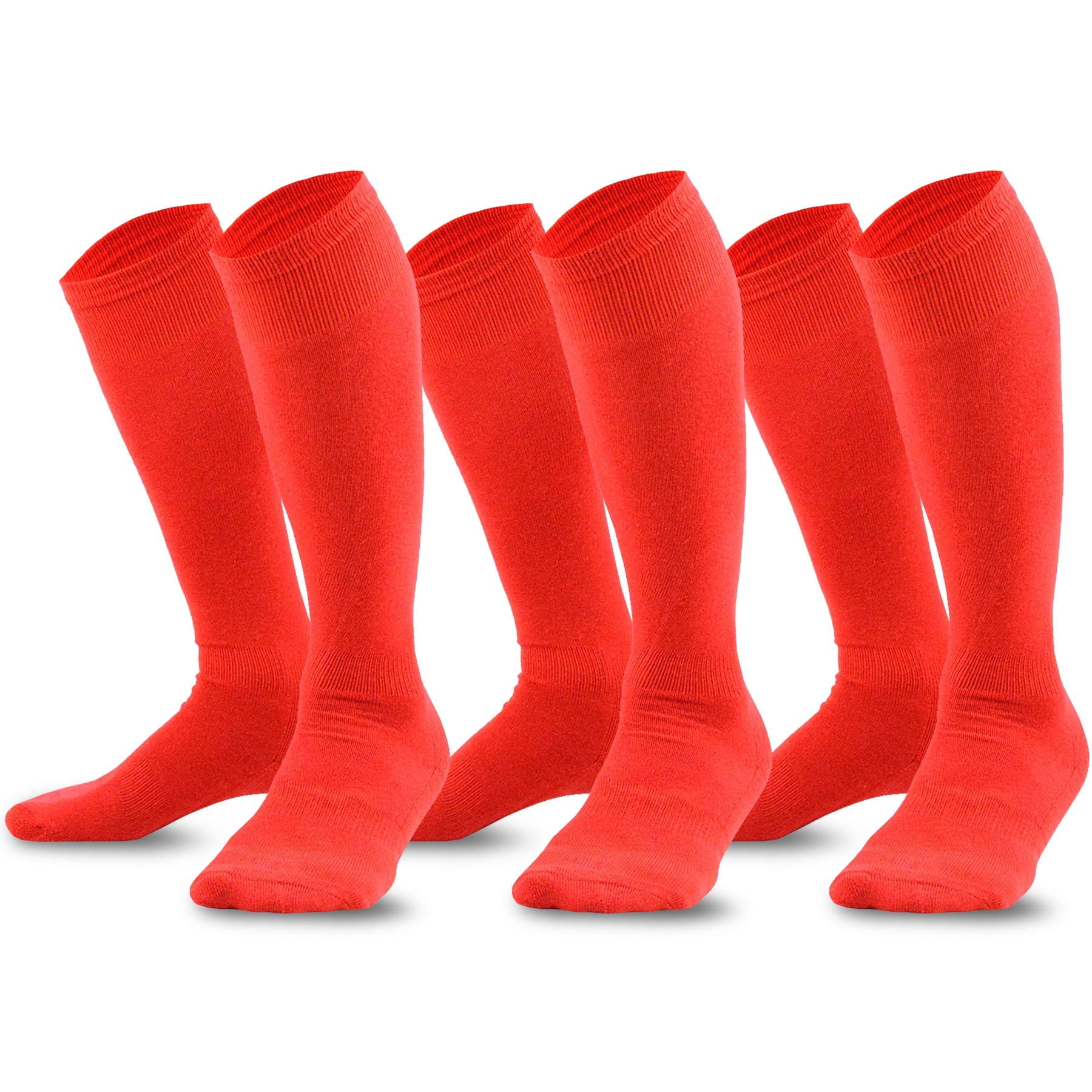 TeeHee Bamboo All Sports Half Cushion Socks with Arch Support 3Pairs Pack (Junior (79), Red