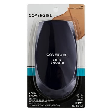 CoverGirl Smoothers AquaSmooth Compact Foundation, Creamy Natural [720] 0.40 oz (Pack of 2)