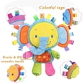 thumbnail image 2 of EASTIN Baby Tags Toy, Taggie Security Blanket Elephant Stuffed Toy, Baby Plush Sensory Tag Toy with Ribbons & Rattle,Baby Gifts for Newborns,Infant, 2 of 8