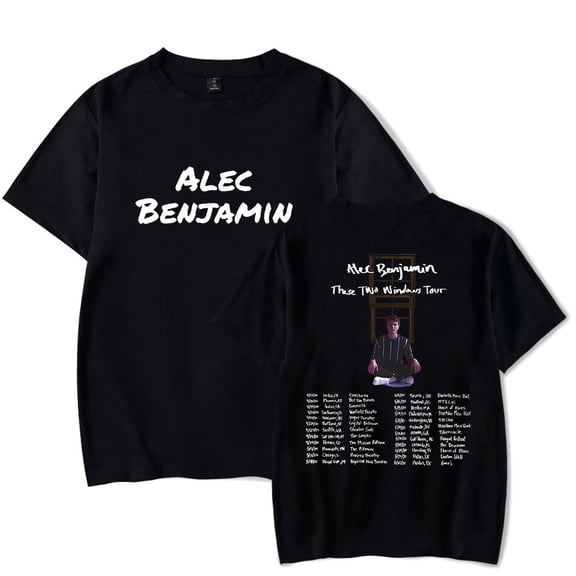 XUANXIAOJIANG Alec Benjamin T-shirt,Unisex Casual T-Shirt - Short Sleeve Summer Essential,Oversized Relaxed Fit for Unrestricted Movement