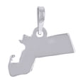 thumbnail image 2 of 925 Sterling Silver Unisex American States Massachusetts Charm Pendant for Men Women, 2 of 4