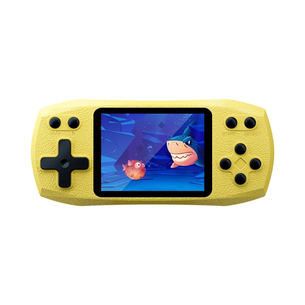 Consola de juegos portátil con pantalla a todo color G620 de 3,0 pulgadas con 500 consolas de juegos Abanopi Amarillo