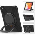 thumbnail image 3 of XYX Case for iPad 9th/8th/7th Gen 10.2 inch 2021/2020/2019, 360 Degree Rotating Hand Grip Shockproof Cover with Shoulder Strap, Black, 3 of 7