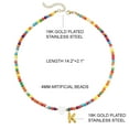 thumbnail image 4 of Necklaces with Bubble Style Initial Letter, Beaded Choker Necklace, Small Gifts for Women Pendant Necklace, 4 of 4