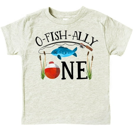 

O-Fish-Ally- ONE Boys 1st Birthday Shirt for Baby Boys First Birthday Outfit Natural Heather Shirt 18 Months